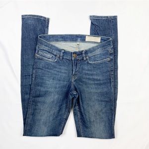AllSaints Mid Rise Mist Pipe Skinny Jeans